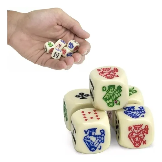  X5 Dados De Poker Importados Cubilete Yahtzee Juego Mesa