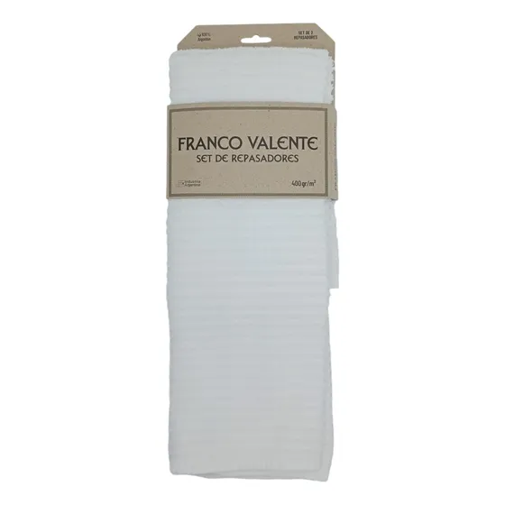 Set X2 Repasadores Franco Valente 100% Algodón 400 Gr