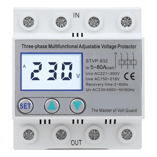 Para Protector De Voltaje Lcd Trifásico Stvp-932 230v