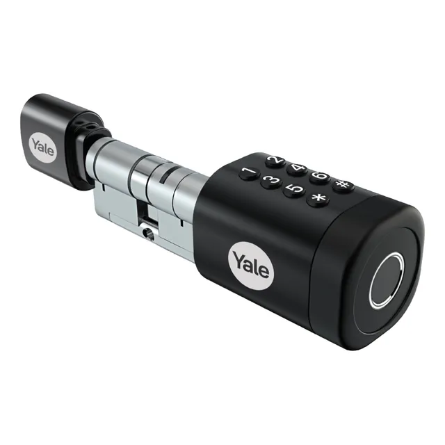 Cilindro Biométrico Para Cerraduras De Embutir Yale Negro