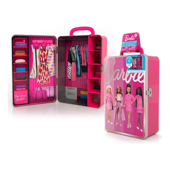Barbie BBDS6 Guarda Muñecas Accesorios Estuche Metal +3 Años