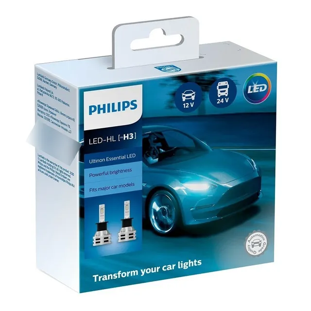 Kit Lampara H3 Led Cree Philips Ultinon Essential 6500