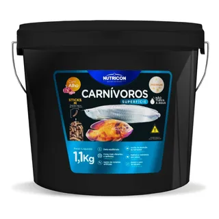 Ração P/ Peixe Carnivoros SuperfĂcie Nutricon 1,100kg-balde Ração P/ Peixe Carnivoros SuperfĂcie Nutricon 1,100kg-balde