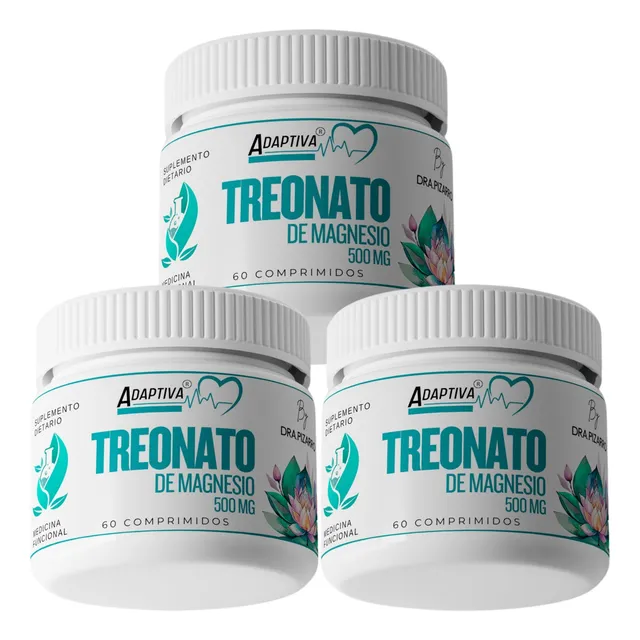 Treonato De Magnesio 500 Mg Por 180 Comprimidos Adaptiva