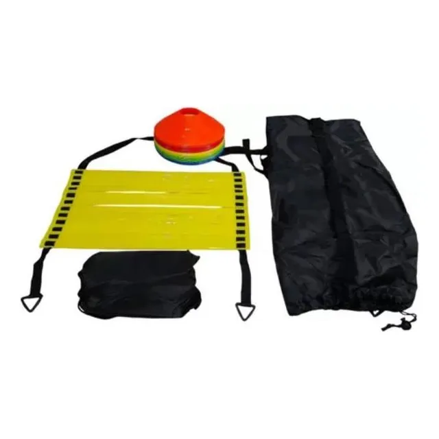 Kit De Agilidad Escalera 12 Peldaños Paracaídas Y 25 Minas