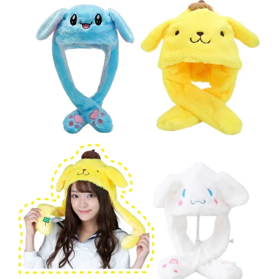 Gorro Kawaii De Conejito Con Luces Mueve Las Orejas Niñas