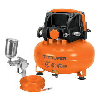 Compresor Libre De Aceite Truper Comp-kit24s 24l + Pistola Compresor Libre De Aceite Truper Comp-kit24s 24l + Pistola