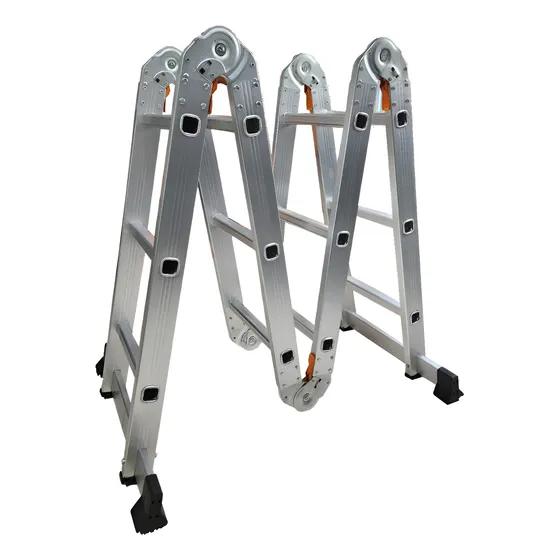 Escalera Multifuncional De 12 Pasos En Aluminio 