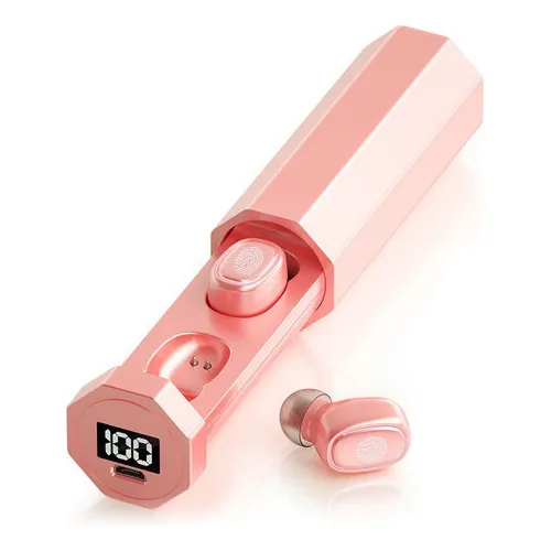 Auriculares Inalámbricos Bluetooth 5.0 Sonido Estéreo Color Rosa