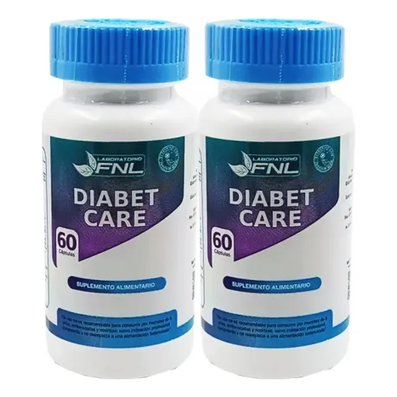 Pack 2 Diabet Care 60 Cáp Cu, Ayuda Control Glucosa 2x60 Fnl