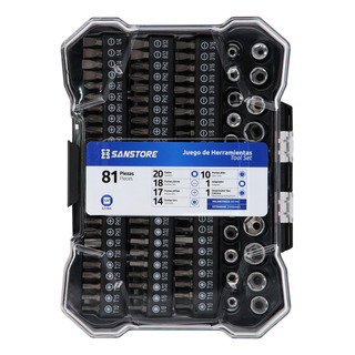 Juego De Dados Y Puntas Con Desarmador Matraca 81 Piezas Juego De Dados Y Puntas Con Desarmador Matraca 81 Piezas