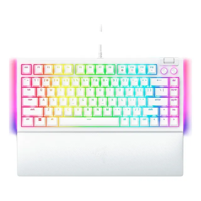 Teclado Mecanico Gamer Razer Blackwidow V4 - Us 75% White   