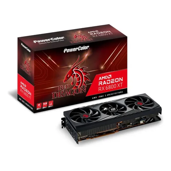 Placa De Vídeo Powercolor Rx 6800 Xt 16gb Gddr6 Red Dragon