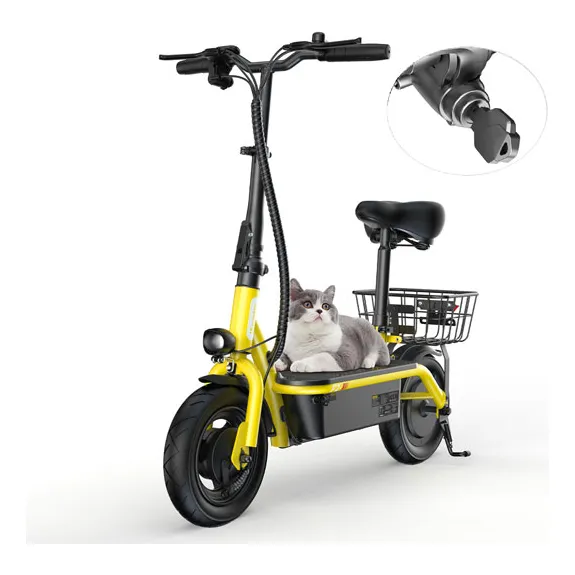 Scooter Eléctrico Patin Plegable F2 Con La Cesta Motor 750W Velocidad Máxima 32km/h Eléctrico Patín Para Adultos Con Asiento Batería 7.8ah Patin Electrico