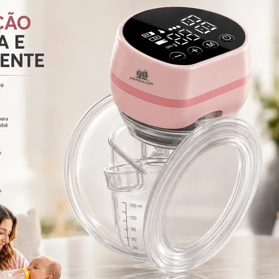 Bomba tira-leite materno elétrica portátil mãos livres