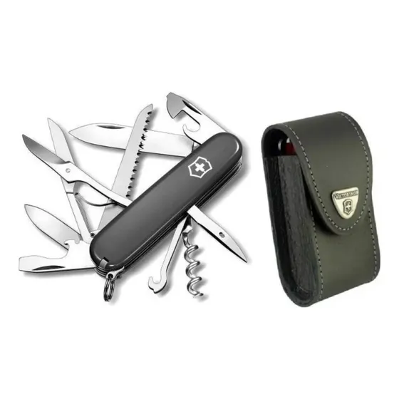 Cortaplumas Victorinox Huntsman Negro 15 Usos 1.3713 + Funda