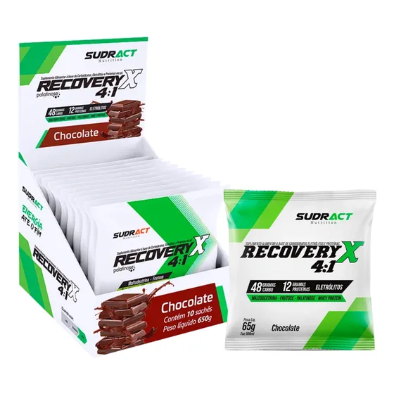 Pós-treino Recovery X 4:1 10 Sachês De 65g - Sudract