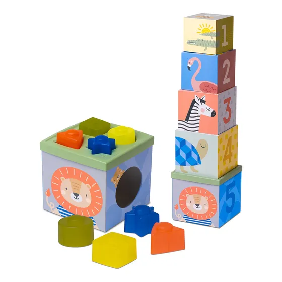 Cubos Apilables Caja Con Juego De Encastre Savannah
