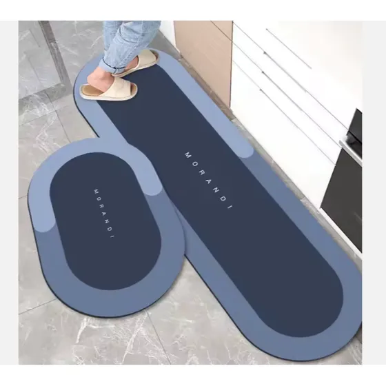 Set X2 Tapetes Antideslizante Absorbente Para Cocina Baño