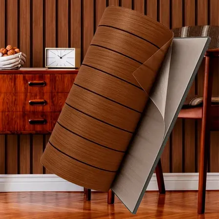 Painel Ripado Flexível Autocolante Parede Decorativo Adesivo Adesivo Tabaco Tabaco