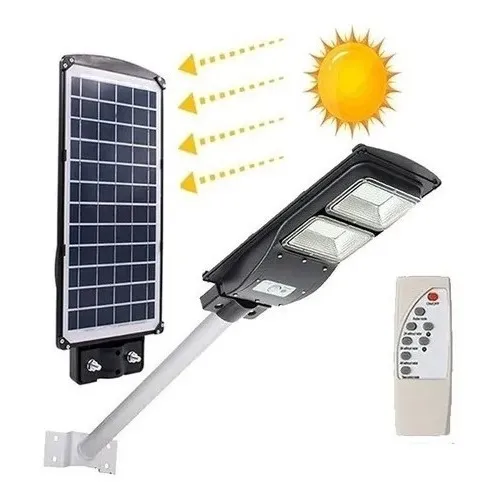 Foco Led Panel Solar 60w Sensor Foto Celula Control Remoto