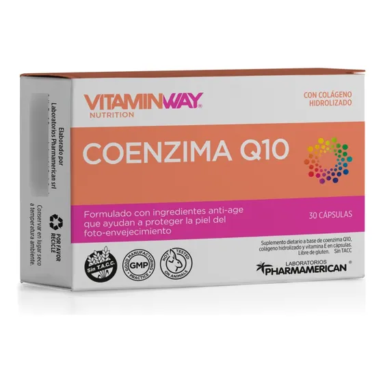 Vitamin Way Coenzima Q10 Antiage Antioxidante Protege 30cap Sabor No