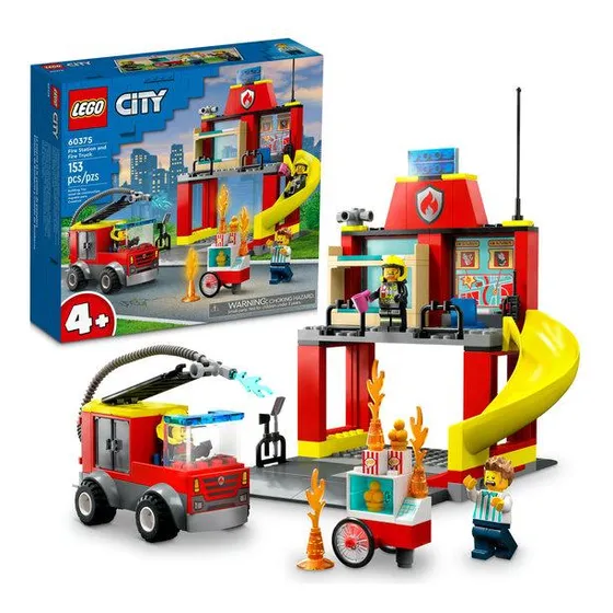 Lego City - Quartel E Caminhão Bombeiros (153 Peças)