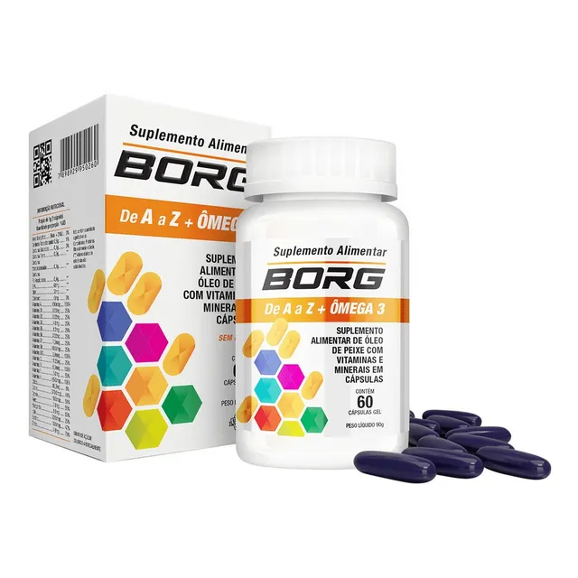 Borg De A A Z + Ômega 3 - 60 Cápsulas Gel