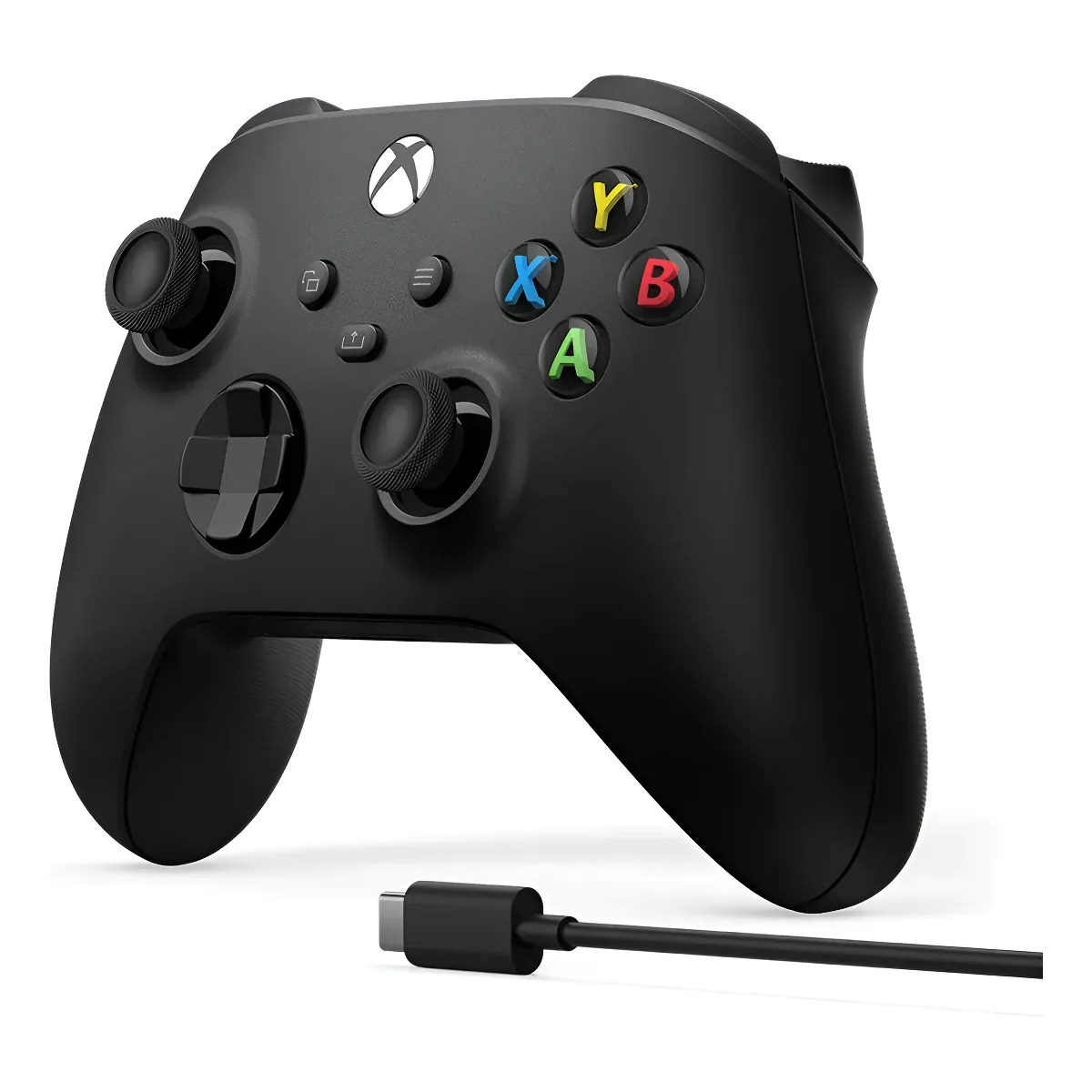 Controle Microsoft Xbox Sem Fio Carbon Black Preto