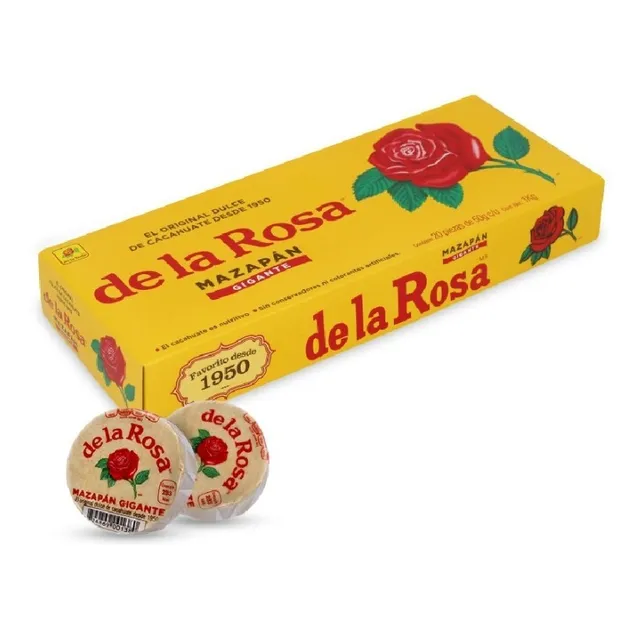Mazapán gigante 20 piezas de 50 Grs De La Rosa