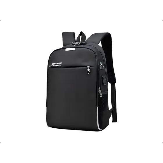Mochila urbana Shengshi M1M1242 color negro diseño lisa 20L