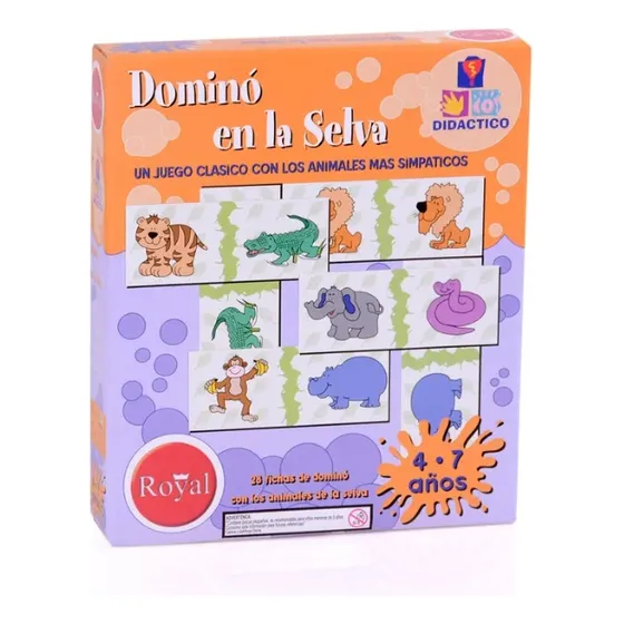 Juego De Mesa Domino En La Selva Royal Flaber