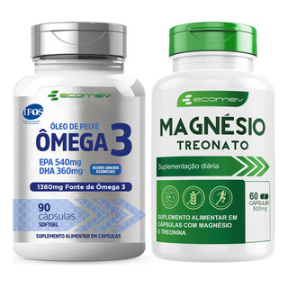 Treonato + Omega 3 Ultra Epa Dha Selo Qualidade Ifos 150cáp Treonato + Omega 3 Ultra Epa Dha Selo Qualidade Ifos 150cáp