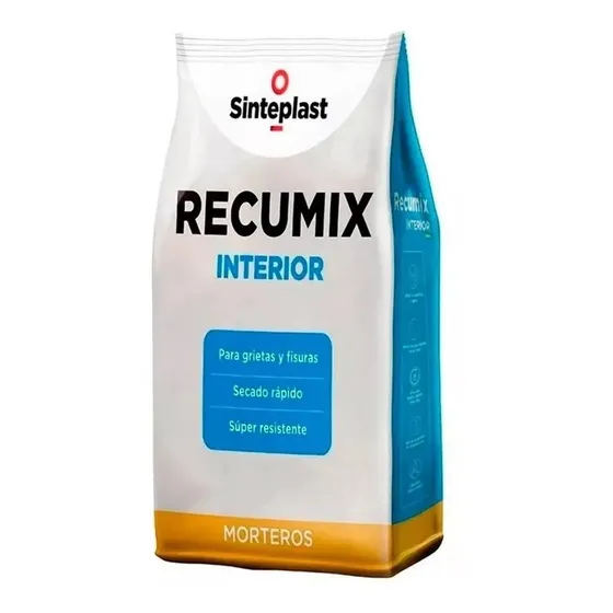 Cemento Mezcla Repara Superficies Interior Recumix 5 Kgs