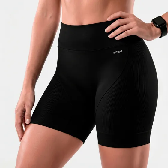 Short Selene Sem Costura Bermuda Sem Transparência Academia