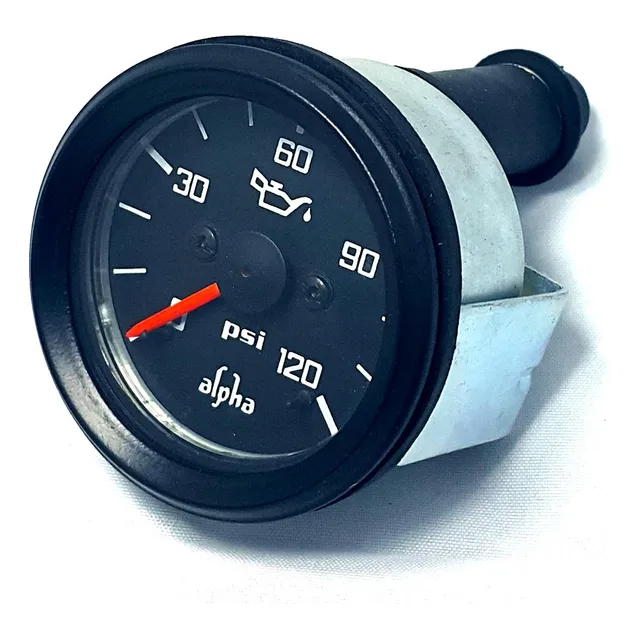 Reloj  Medidor Presion Aceite 120 Psi Negro
