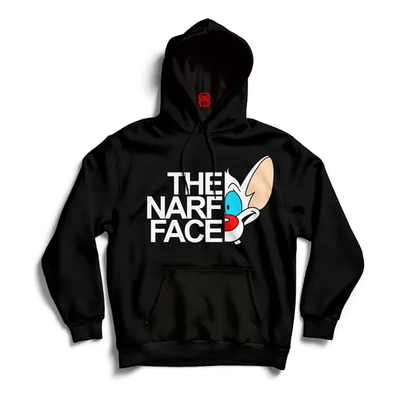 Polera Capucha Personalizada The Narf Face Pinky