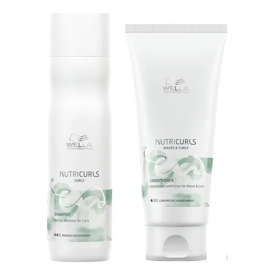 Pack Wella Nutricurls Shampoo 250ml Y Acondicionador 200ml