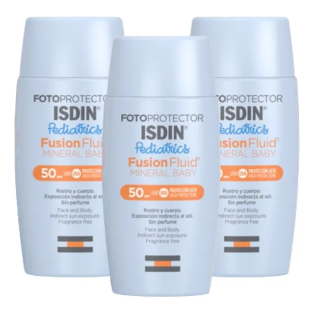 Trio Fotoprotector Isdin Pediatric Fusion Fluid Mineral Baby