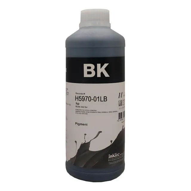 Tinta Pigmentada Inktec Mod H5970 - H5971 Para Impresoras Hp Tinta Negra