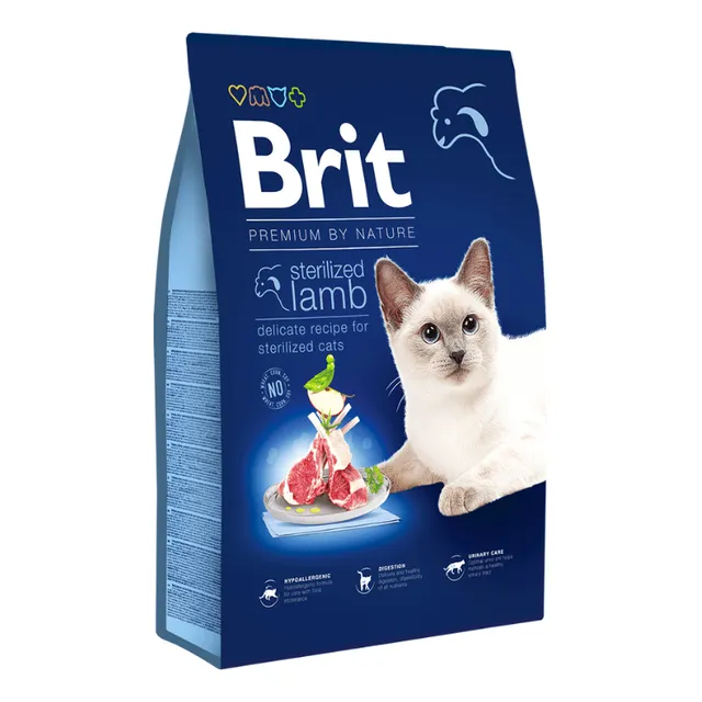 Brit Premium By Nature Cat Esterlizado Cordero 8 Kg