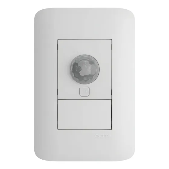 Sensor Presença MovimentoModular On Off X-control 4x2 Exatron LESP4001 XC Branco