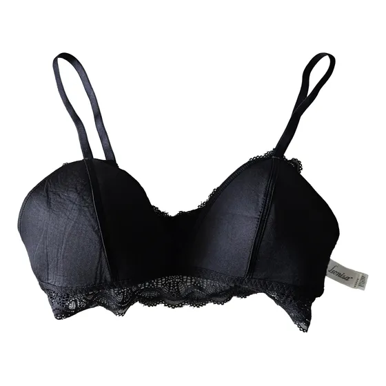 Bralette Triangular Con Base Y Espalda Anchas En Encaje