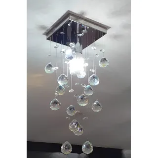 Lustre Plafon Cristal Acrilico E27 Sala Quarto Vai Montado Lustre Plafon Cristal Acrilico E27 Sala Quarto Vai Montado