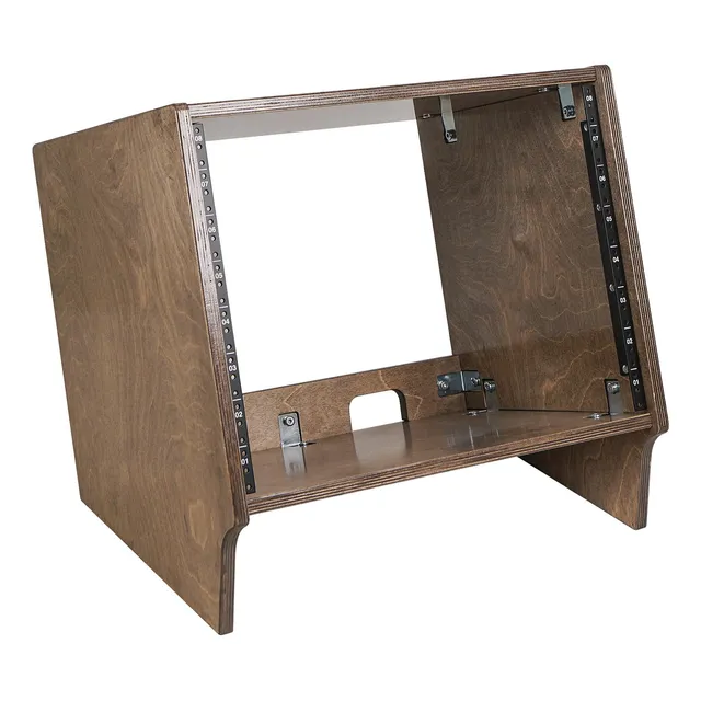 Sound Town Diy 8u Angled Desktop Turret -brown