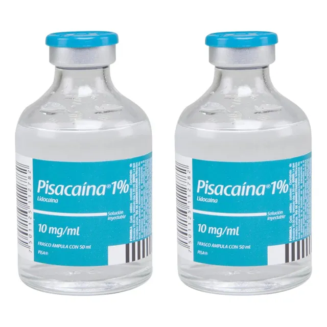 Lidocaina 10 Mg/ Ml Pack 2 Frascos Con 50 Ml Pisa