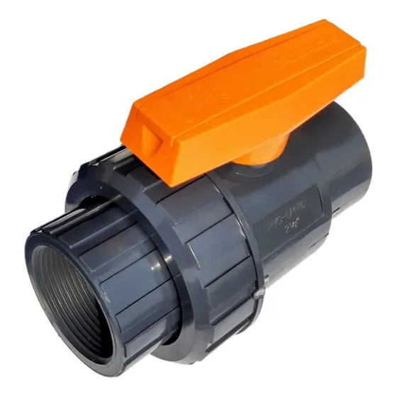 Llave De Paso Valvula Pvc Con Union Univ 2 1/2 PuLG Rosca
