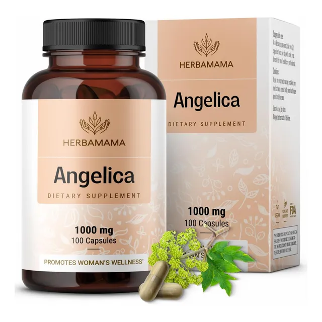 Herbamama Suplemento De Raíz De Angélica Dong Quai - 1000 Mg