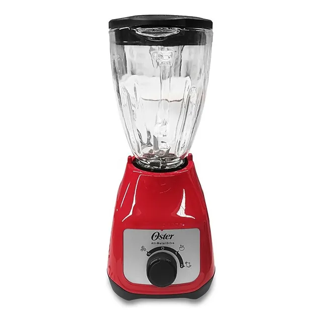 Licuadora Vaso Vidrio 2 Vel + Pulso 1.5 Lts/ 550w Oster Roja Color Rojo