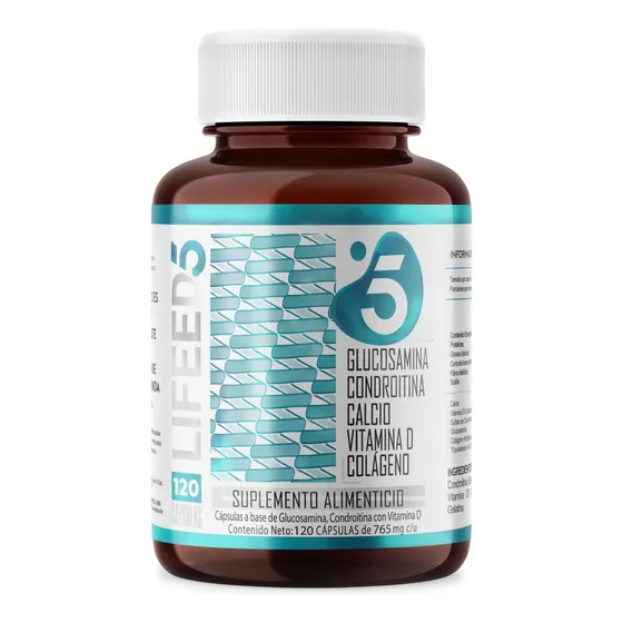 Suplemento para Articulaciones Condroitina, Glucosamina, Colágeno y Calcio 120 Cápsulas